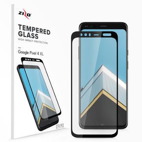 Google Pixel 4 XL Full Coverage Tempered Glass Screen Protector - Black