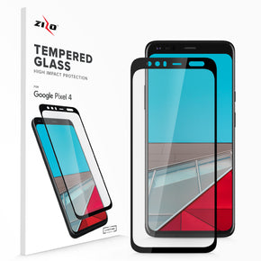 Google Pixel 4 Full Coverage Tempered Glass Screen Protector - Black