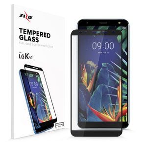 LG K40 0.3mm Tempered Glass Screen Protector - Black