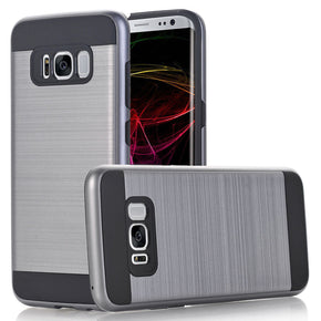 Samsung Galaxy S8 Hybrid Brushed Case - Grey