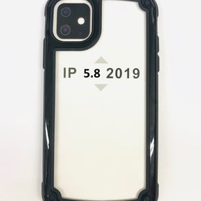 Apple iPhone 11 Pro (5.8) Colored Rugged Bumper Transparent Clear Hybrid Case