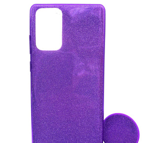 Samsung Galaxy Note 20 Plus Glitter Silicone Cover with POP Stand