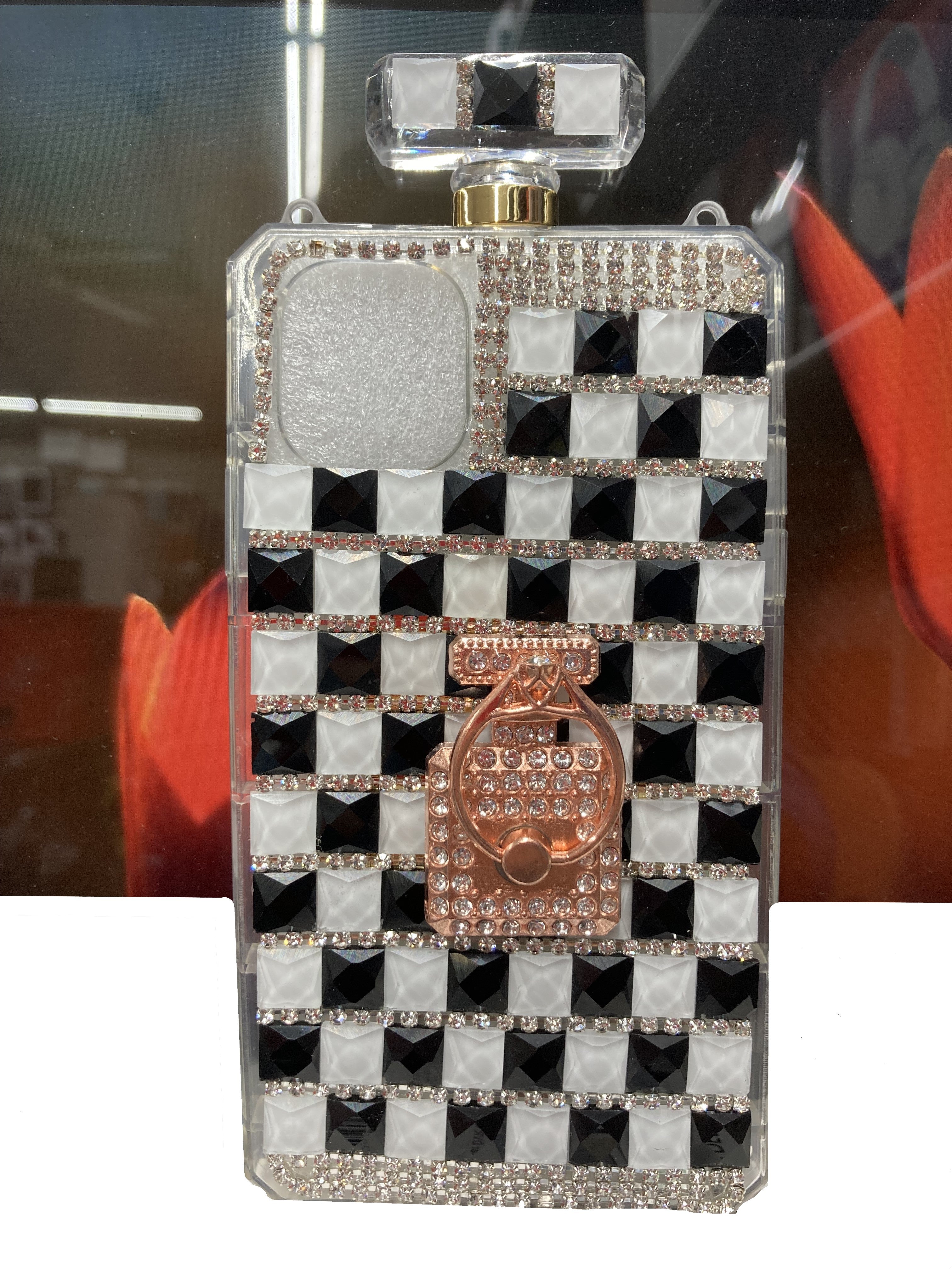 Apple iPhone 11 (6.1) Perfume Bottle Diamond Stone Squares Case