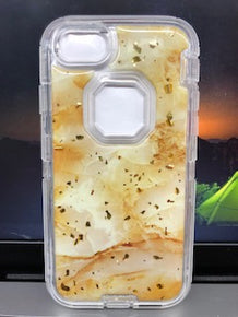 Apple iPhone 8/7 Kleer Design Heavy Duty Hybrid Case - Yellow Marble