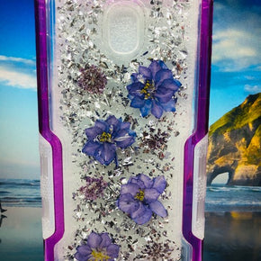 Samsung Galaxy J7 2018  Hybrid Flower Design Case Cover