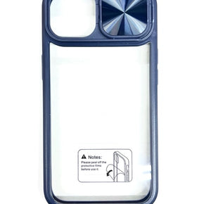 Apple iPhone 14 Plus (6.7) Sliding Camera Cover Transparent Shockproof Hybrid Case