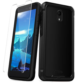 Alcatel Insight ION Series Transparent Hybrid Case (w/ Tempered Glass)