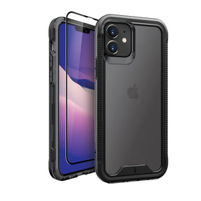 Apple iPhone 12 / 12 Pro (6.1) ION Series Triple Layered Transparent Hybrid Case (with Tempered Glass)