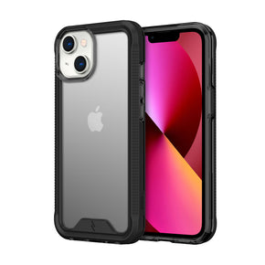 Apple iPhone 13 (6.1) ION Series Hybrid Case (with Tempered Glass Screen Protector) - Black / Smoke