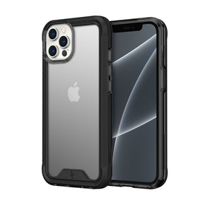 Apple iPhone 13 Pro Max (6.7) ION Series Hybrid Case (with Tempered Glass Screen Protector) - Black / Smoke