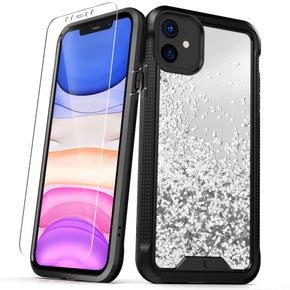 Apple iPhone 11 (6.1) ION Series Hybrid Case (with Tempered Glass) - Silver Waterfall