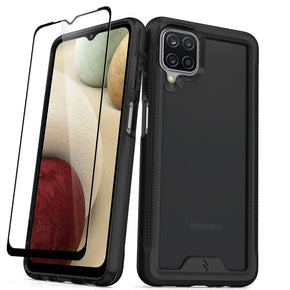 Samsung Galaxy A12 5G ION Series Hybrid Case [with Tempered Glass]
