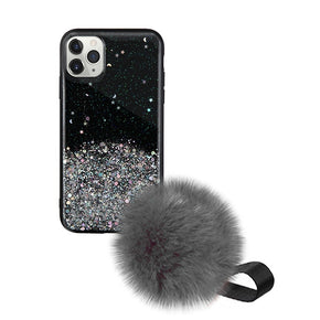Apple iPhone 11 Pro Max Hybrid Case With Pom-pom Wrist Strap Case Cover