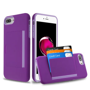 Apple iPhone 8/7/6 Plus Hybrid Card Case Cover