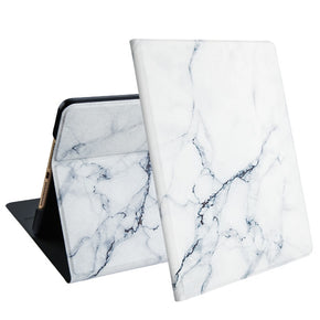 Apple iPad 10.2 (2021) / iPad 10.2 (2020) / iPad 10.2 (2019) Marble MyJacket Wallet Case - White
