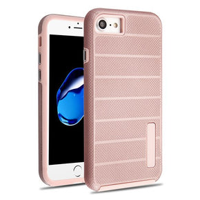 Apple iPhone 8/7 Textured Dots Fusion Protector Cover - Rose Gold / Pink