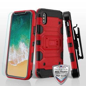 Apple iPhone XS/X Hybrid Holster Combo Clip Case Cover