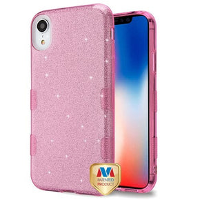 Apple iPhone XR TUFF Full Glitter Hybrid Protector Cover - Pink