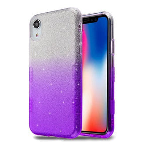 Apple iPhone XR TUFF Full Glitter Hybrid Protector Cover - Purple Gradient