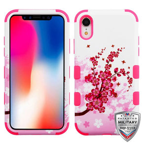 Apple iPhone XR TUFF Hybrid Case - Spring Flowers / Electric Pink