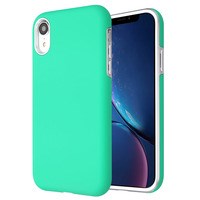 Apple iPhone XR Fuse Series Case - Rubberized Teal Green / Metallic Silver