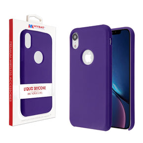 Apple iPhone XR Liquid Silicone Protector Cover - Purple