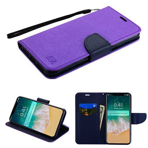 Apple iPhone XS Max Liner MyJacket Wallet Case - Purple/Dark Blue