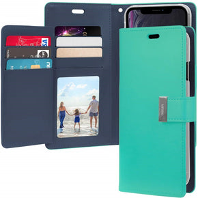 Samsung Galaxy Note 10 Plus Rich Diary Wallet Case - Teal