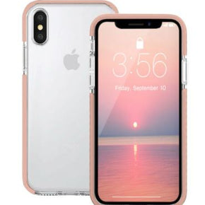 Apple iPhone XR Shockproof Bumper Transparent Hybrid Case - Pink