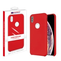 Apple iPhone XS Max Liquid Silicone Protector Cover - Red