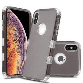Apple iPhone XS Max TUFF Lucid Hybrid Protector Cover - Transparent Smoke / Transparent Clear