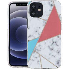 Apple iPhone 12/Pro Electroplated Marble Design Case Cover