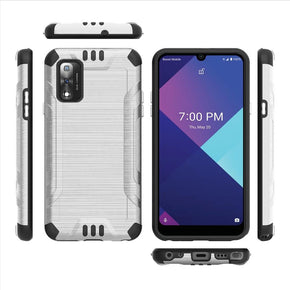 Wiko Ride 3 Brushed Metal Magnetic Hybrid Case - Silver
