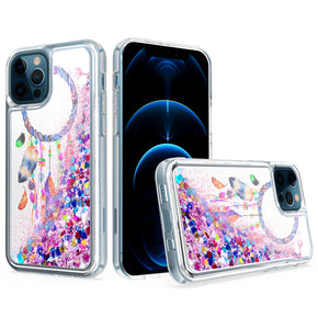 Apple iPhone 12 Pro Max (6.7) Liquid Glitter Design Hybrid Case