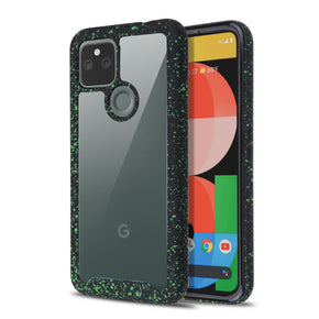 Google Pixel 5a Splash Bumper Hybrid Case - Transparent Clear / Black