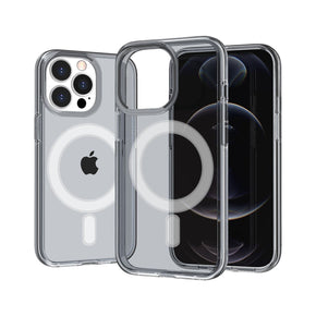 Apple iPhone 14 Pro (6.1) Magsafe Sturdy Transparent Hybrid Case - Smoke