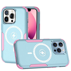 Apple iPhone 13 Pro Max (6.7) MagSafe Tough Hybrid Case - Teal/Pink