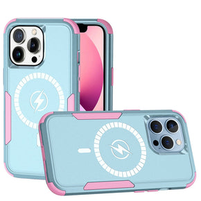 Apple iPhone 14 Pro Max (6.7) MagSafe Tough Hybrid Case - Teal / Pink