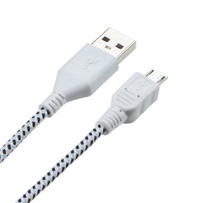 White Woven Pattern Data Cable