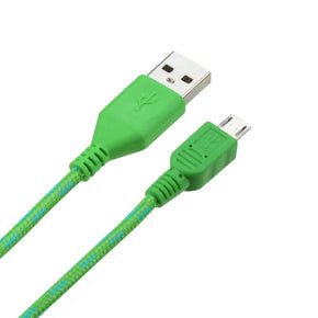 Green Woven Pattern Data Cable