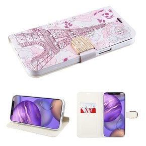 Apple iPhone 12 Mini (5.4) Diamond Wallet Design Case Cover