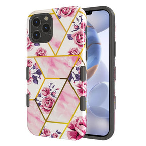 Apple iPhone 12/ 12 Pro (6.1) Hybrid Marble Design Case Cover
