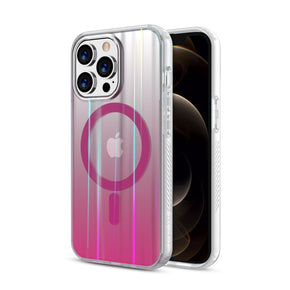 Apple iPhone 12 Pro Max (6.7) Mood Series Case + AttachMe with MagSafe Compatible - Transparent Pink