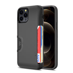 Apple iPhone 12 Pro Max (6.7) Slide Series Hybrid Case (with Card Holder) - Black