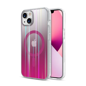 Apple iPhone 13 (6.1) Mood Series Case + AttachMe with MagSafe Compatible - Transparent Pink