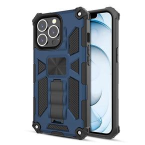 Apple iPhone 13 Pro Max (6.7) Sturdy Magnetic Hybrid Protector Cover (with Stand) - Ink Blue / Black