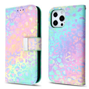 Apple iPhone 13 Pro Max (6.7) Xtra Series Wallet Case (with RFID Blocking) - Holographic Leopard