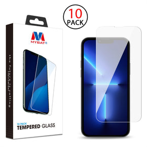 Apple iPhone 13 Pro Max (6.7) / iPhone 14 Plus (6.7) / iPhone 14 Pro Max (6.7) Tempered Glass Screen Protector (2.5D)(10-pack) - Clear