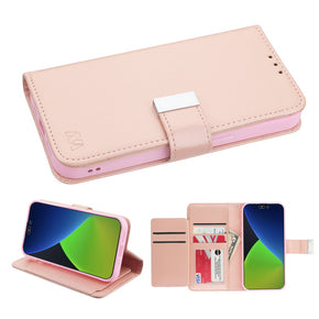 Apple iPhone 14 Pro Max (6.7) Xtra Series Tri-Fold Wallet Case - Rose Gold/Pink