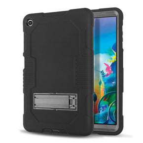 LG G Pad 5 10.1 Symbiosis Stand Protector Cover - Black / Black
